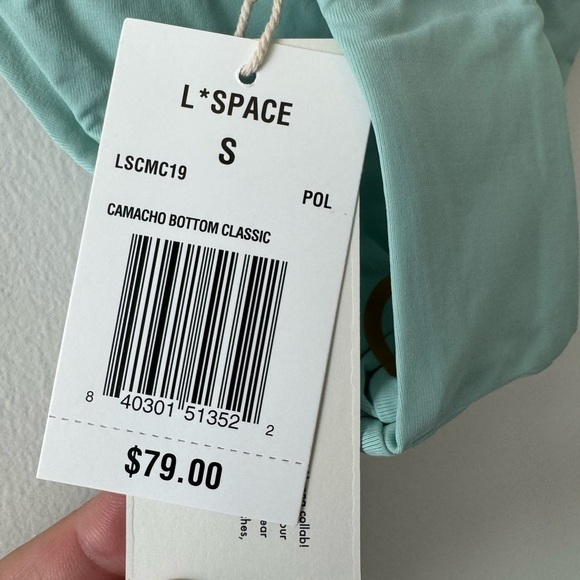 L*SPACE x Hanna Montazami Camacho Classic Bikini Bottom in Bright Teal Green - Picture 11 of 13